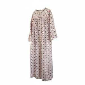 Vintage cottagecore‎ Valentines Cotton ruffled lace Teddy Bear Night Gown Medium